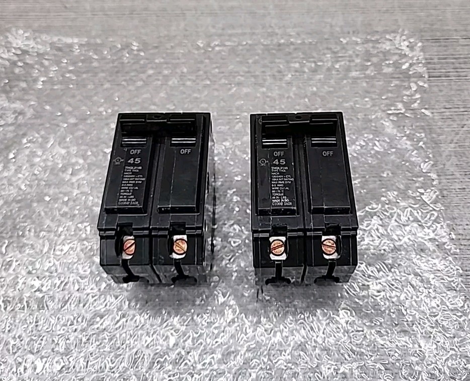 Lot of 2 GE THQL2145 Circuit Breaker 2P 45A 120/240V ( NEW )