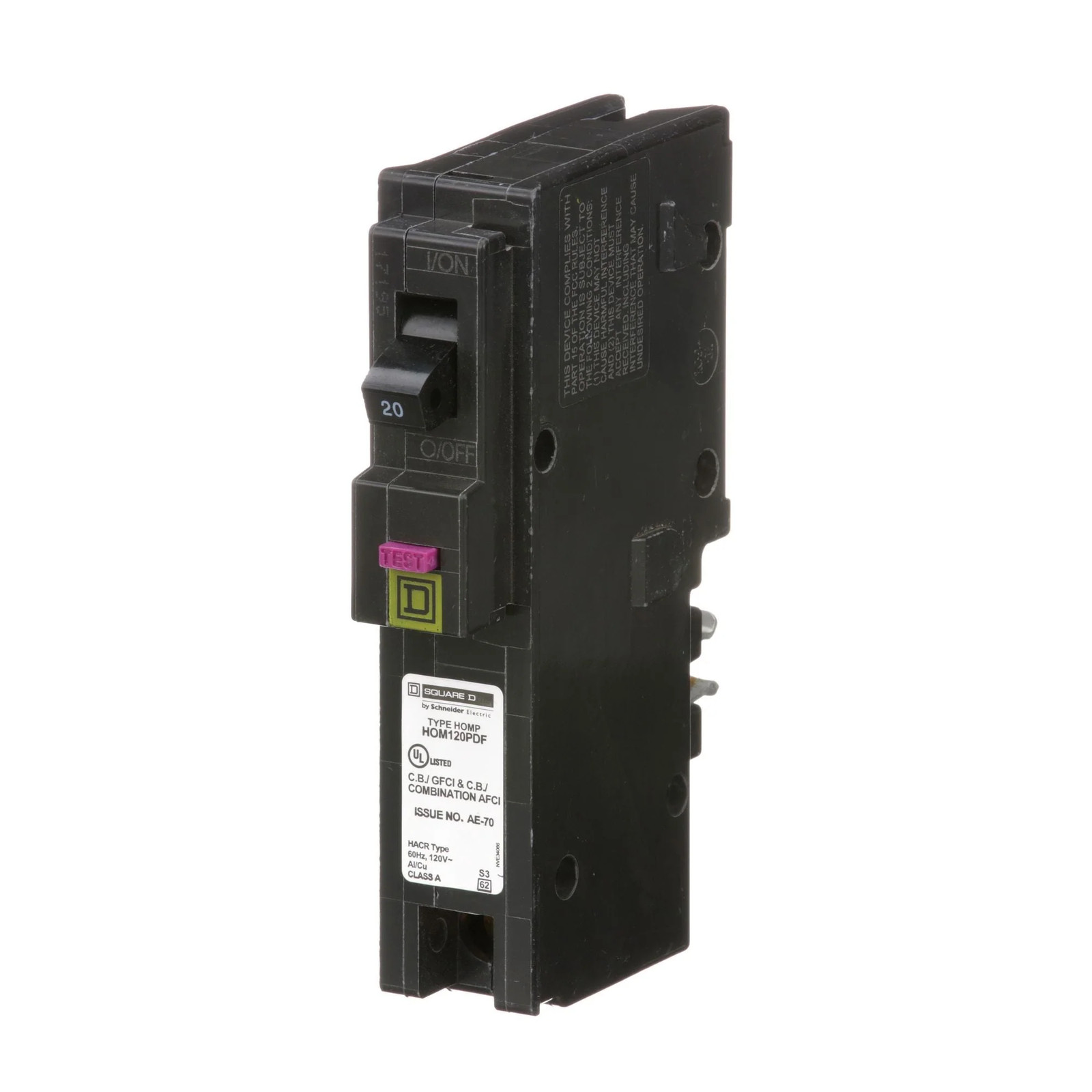HOM120PDF – HomeLine 20 Amp Dual Function Circuit Breaker
