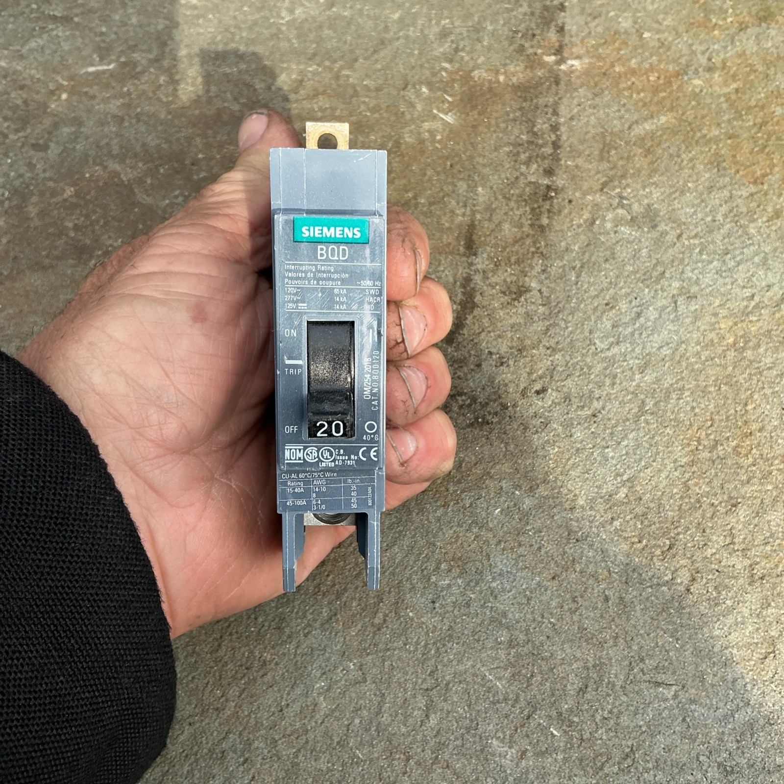 Siemens BQD120BP 1 Pole Circuit breaker