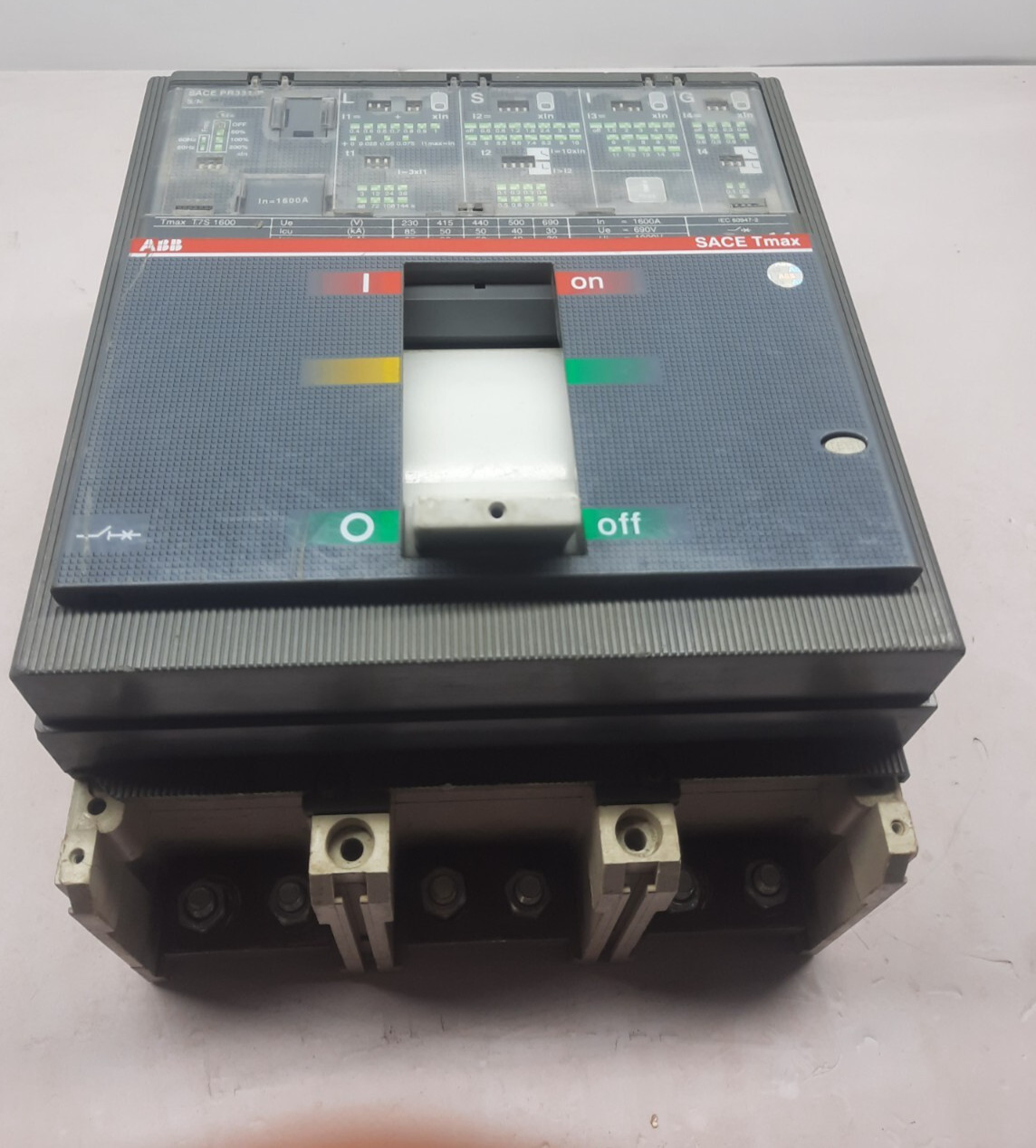 ABB SACE T7S TMAX 3 POLE 1600 AMPS CIRCUIT BREAKER PR231/P 1600A / TESTED OK
