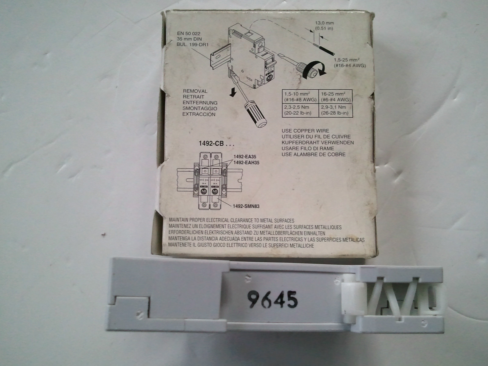 New Allen-Bradley 1492-CB1G300 B Circuit Breaker, 30 A, 1 Pole