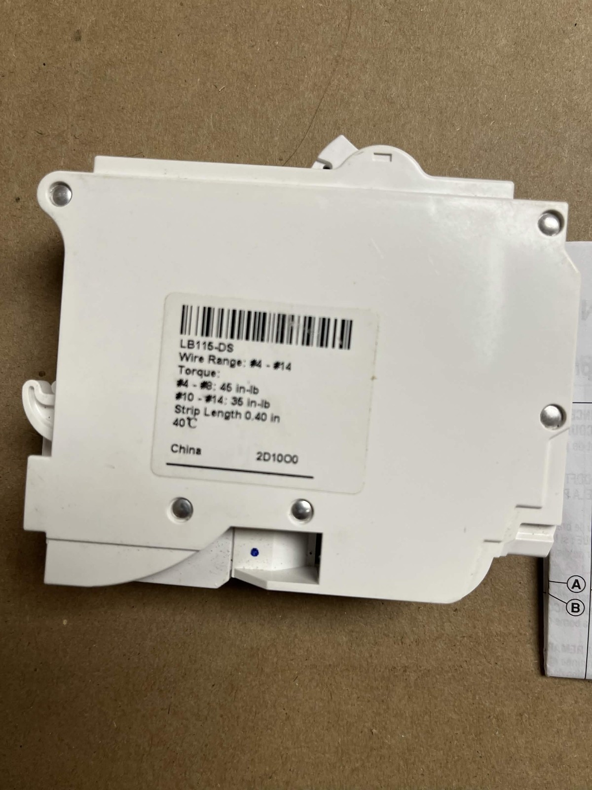 New Open Box Leviton LB115-DS 15 Amp 1-Pole Smart Dual Function AFCI/GFCI Breake