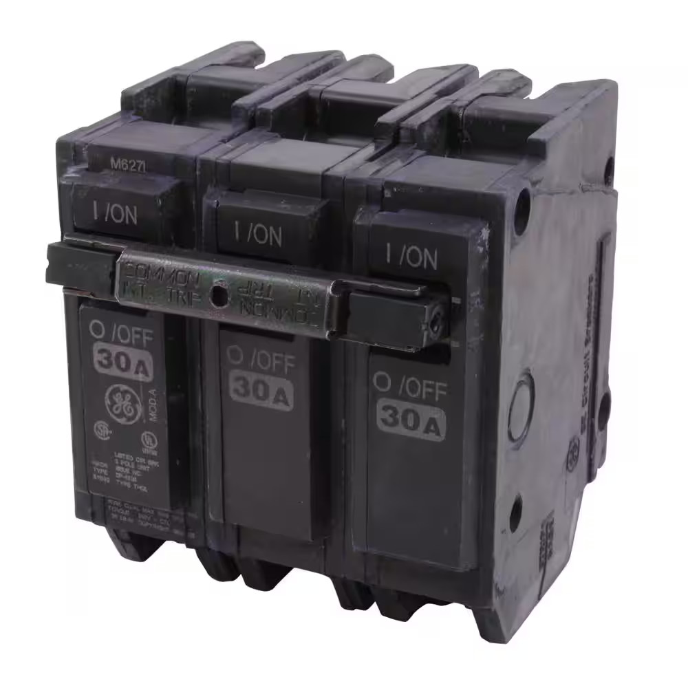 GE Q-Line 30 Amp 3 in. Triple-Pole Circuit Breaker THQL32030