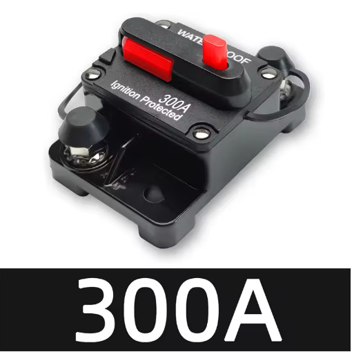 12–48V Waterproof Circuit Breaker Reset Fuse 30A–300A Car Boat Audio Protection