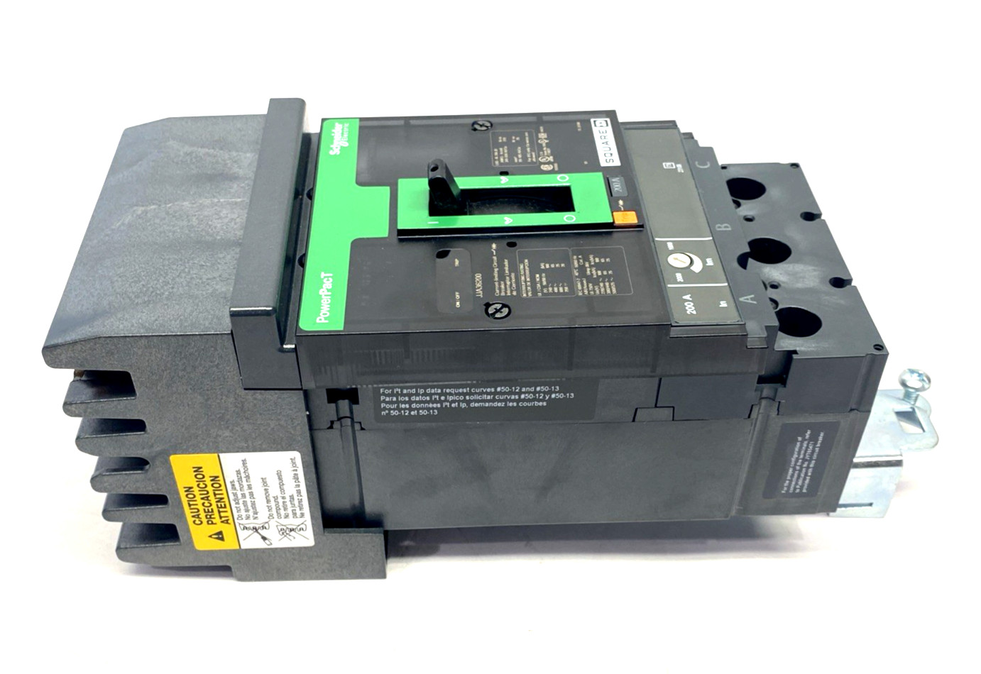 Schneider Electric JJA36200 Circuit Breaker, PowerPacT J, 200A 3P 600VAC 25kA