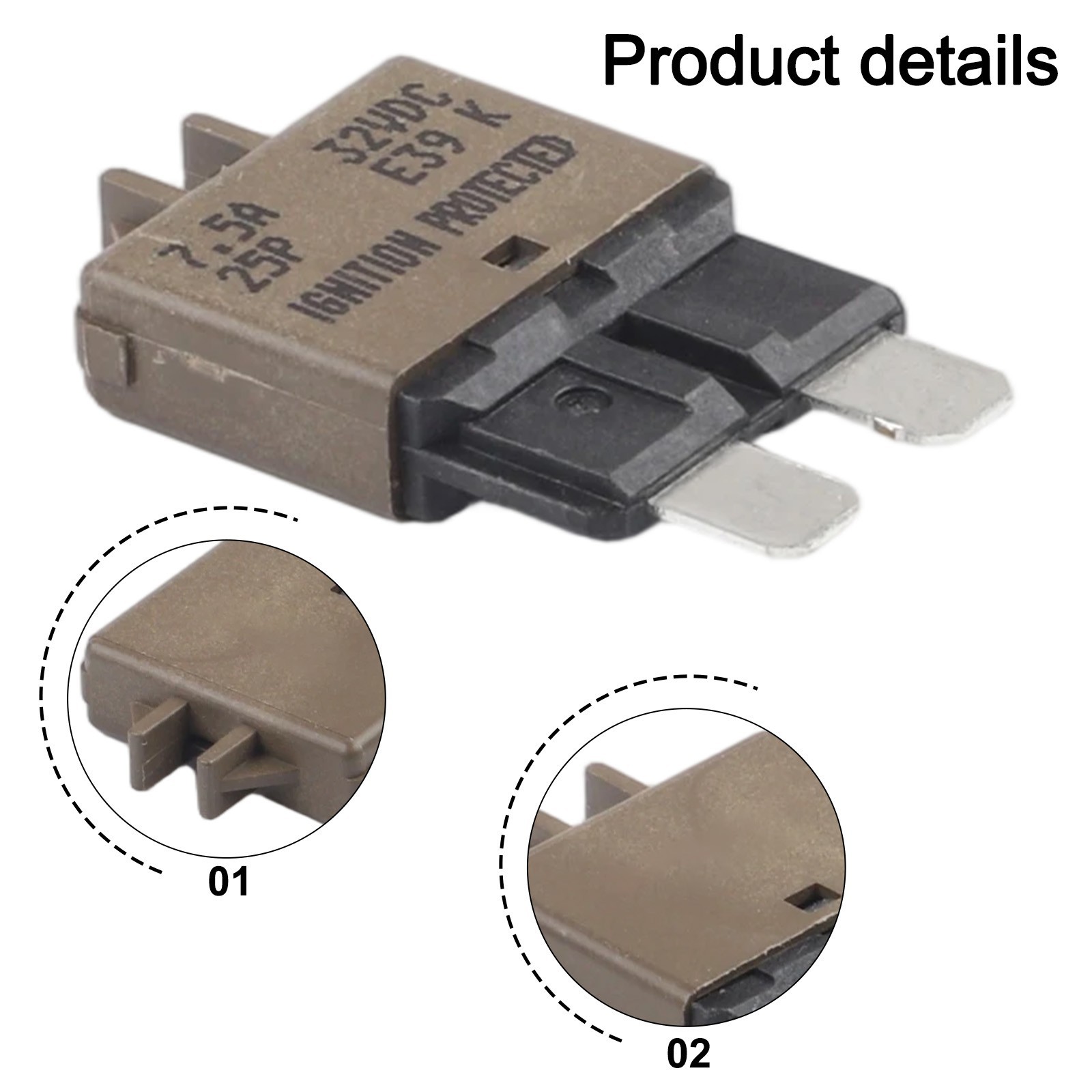 DC28V Car Manual Circuit Breaker Blade Fuse Resettable Boat Marine Auto Tool Kit