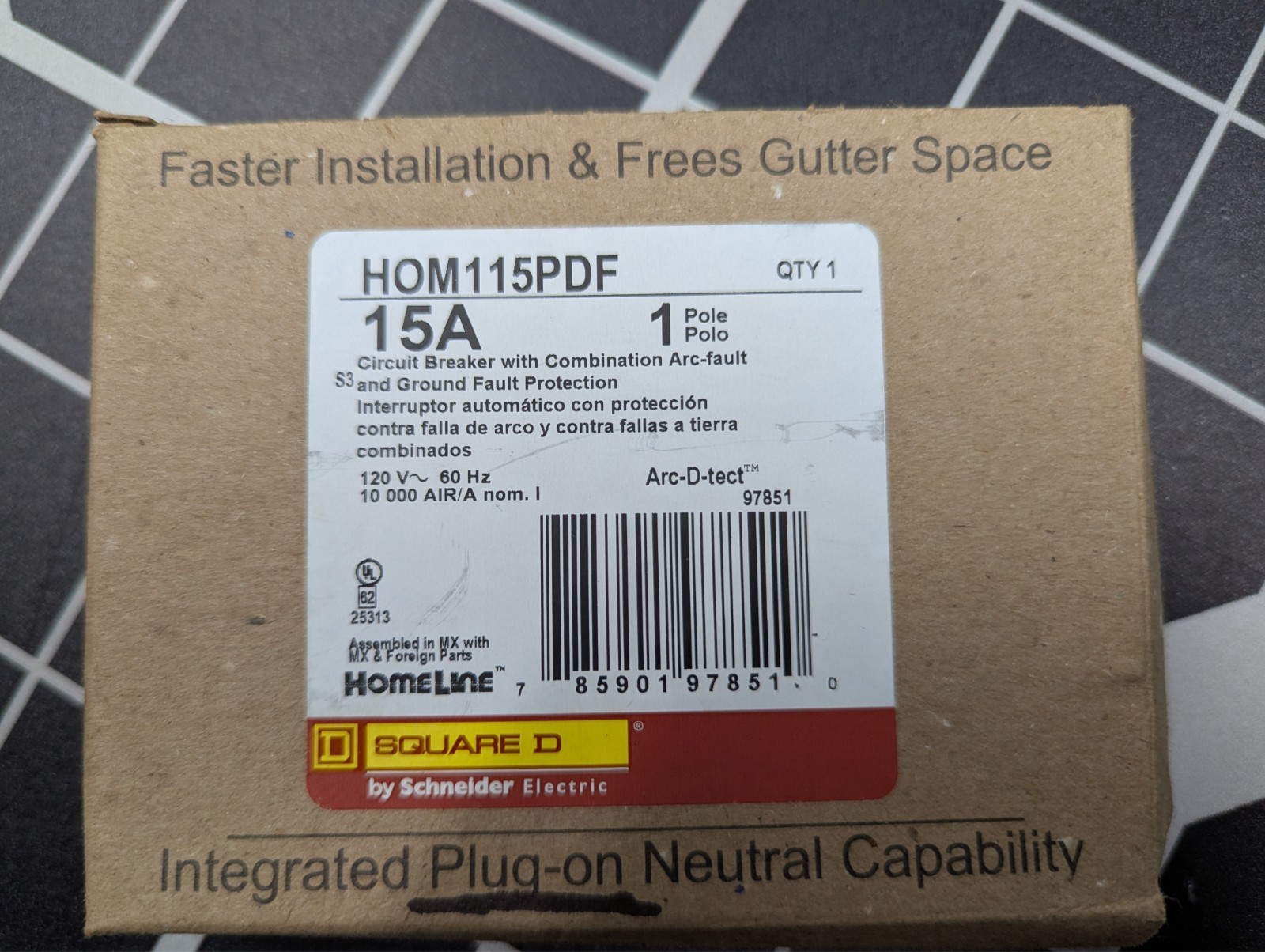 Square D Homeline HOM115PDF Circuit Breaker
