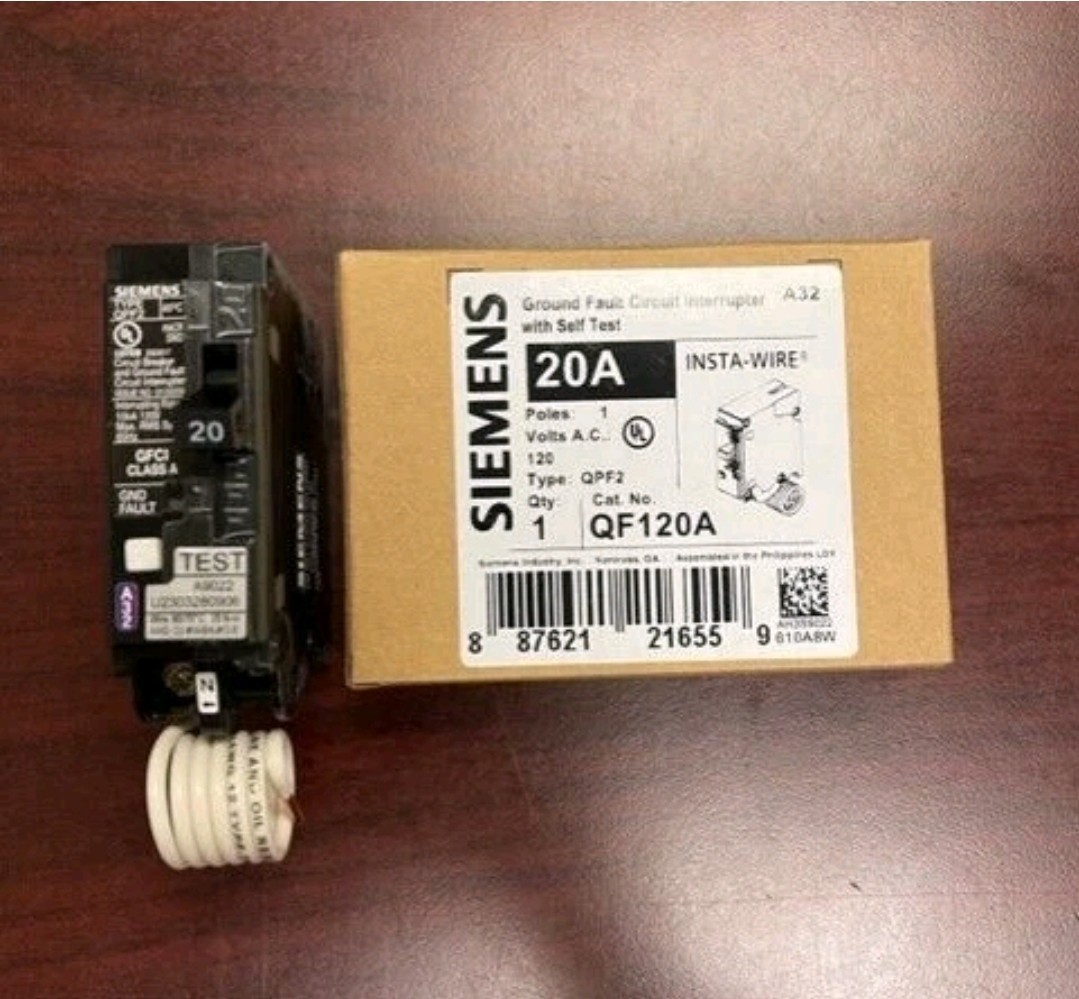 ITE/SIEMENS QF120A QF120 1 Pole 20Amps 120Volt Plug-In w/ Groundfault BRAND NEW