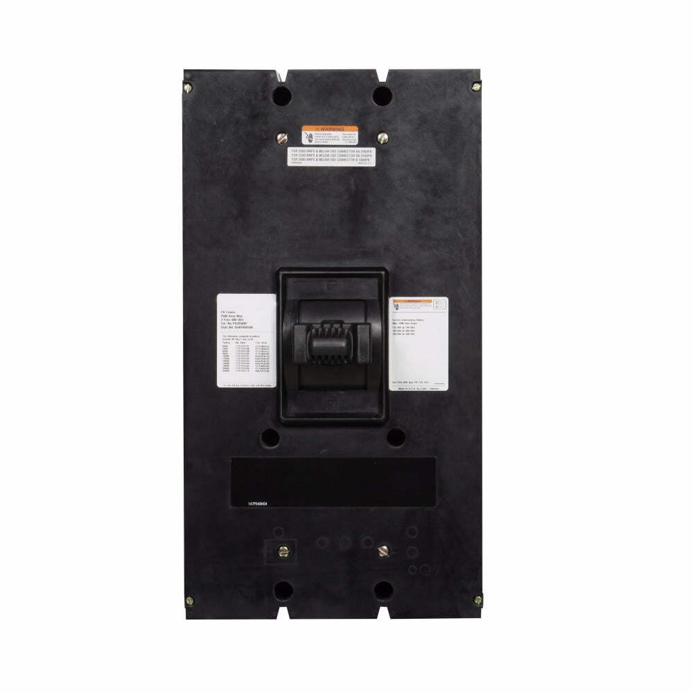 PB32500F – Westinghouse 2500A 3-Pole 600V Molded Case Circuit Breaker