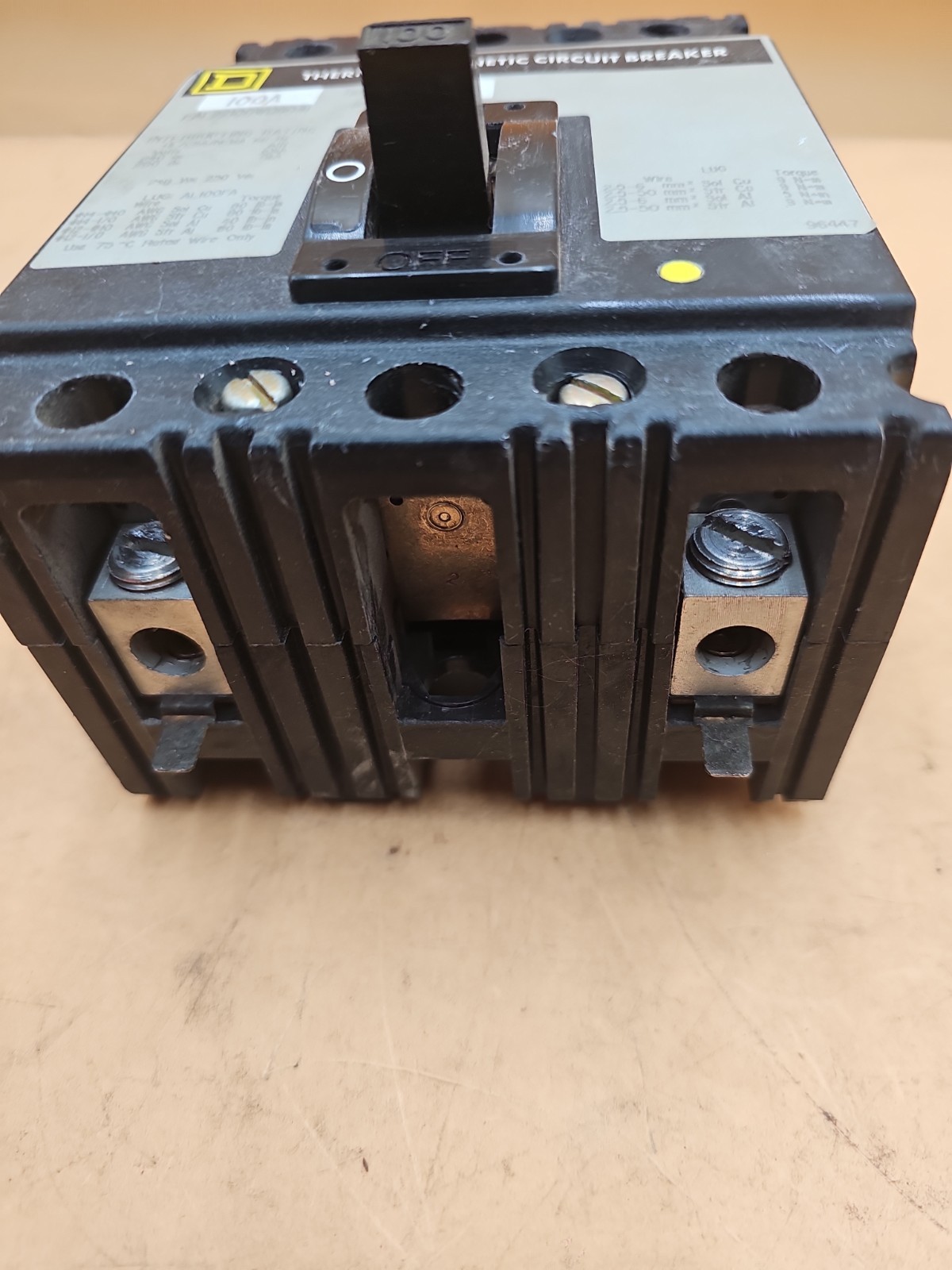 Square D FAL22100WB8041 W Pole 100 Amp Thermal-Magnet Circuit Breaker