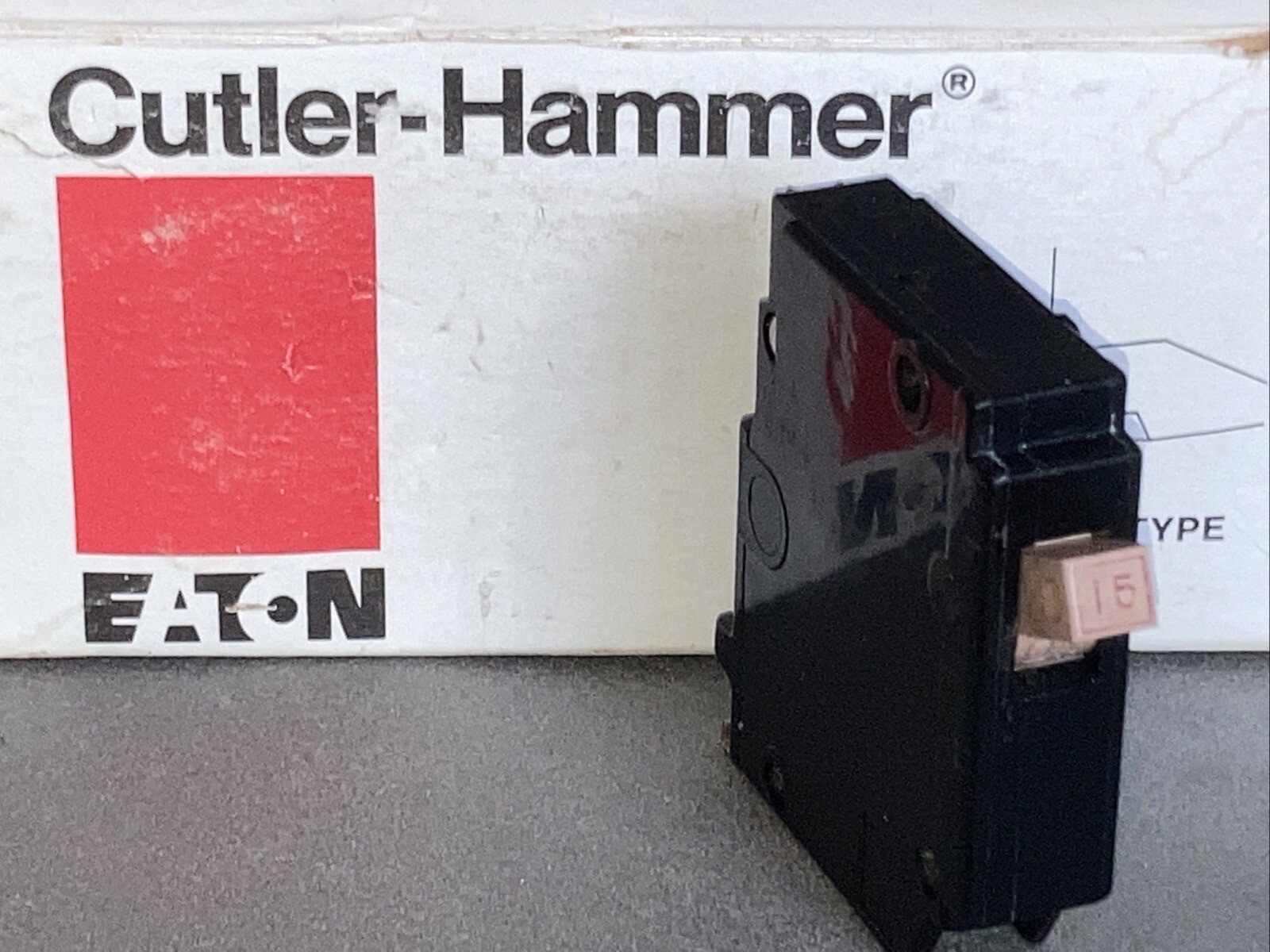 CH115 Cutler-Hammer Type CH 1 Pole 15 Amp 120V METAL FOOT WARRANTY. No Notch