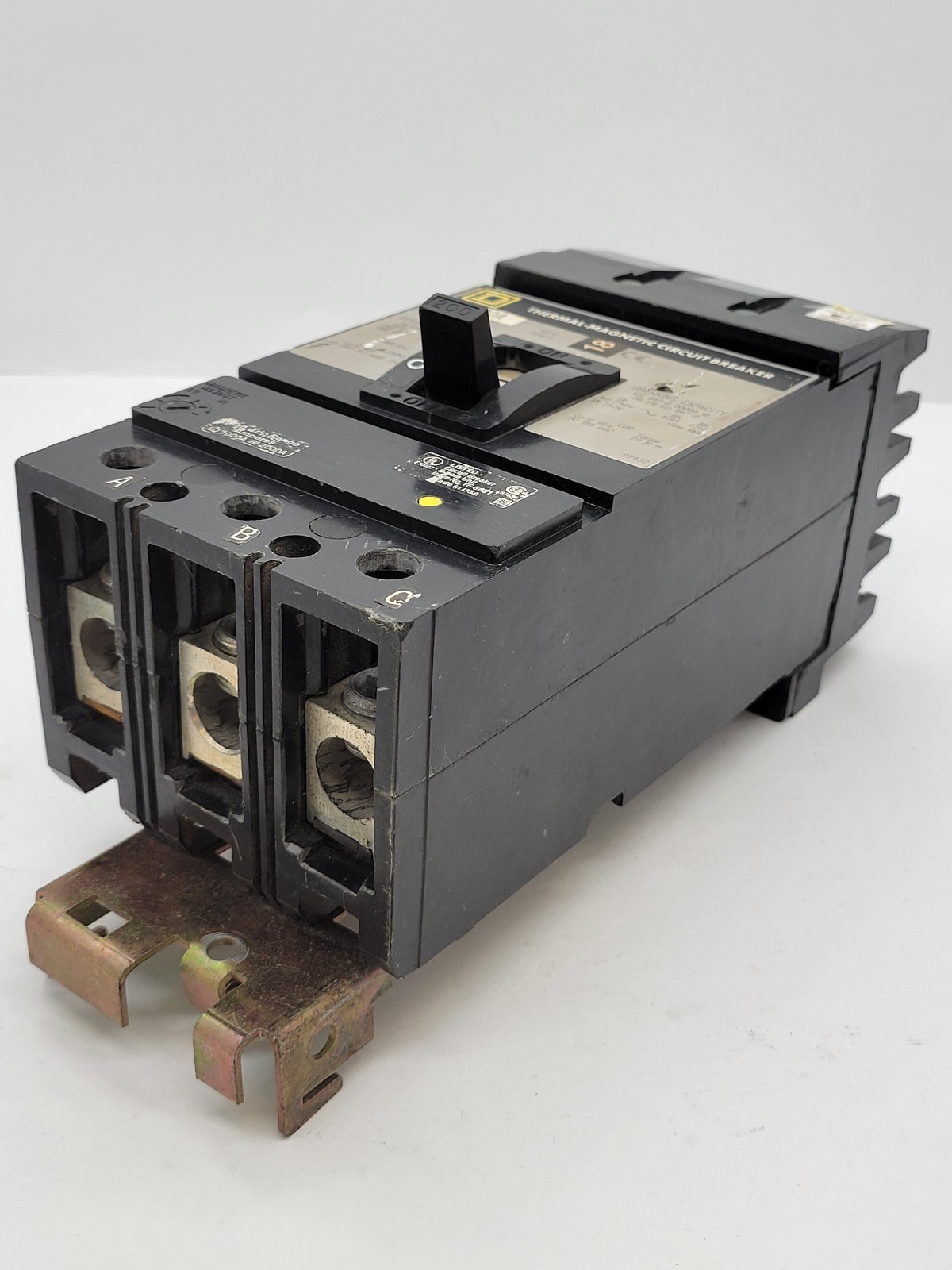 Square D KC34200 Bolt-On Circuit Breaker 200A 3P 3PH 480V 65KA KC Gray