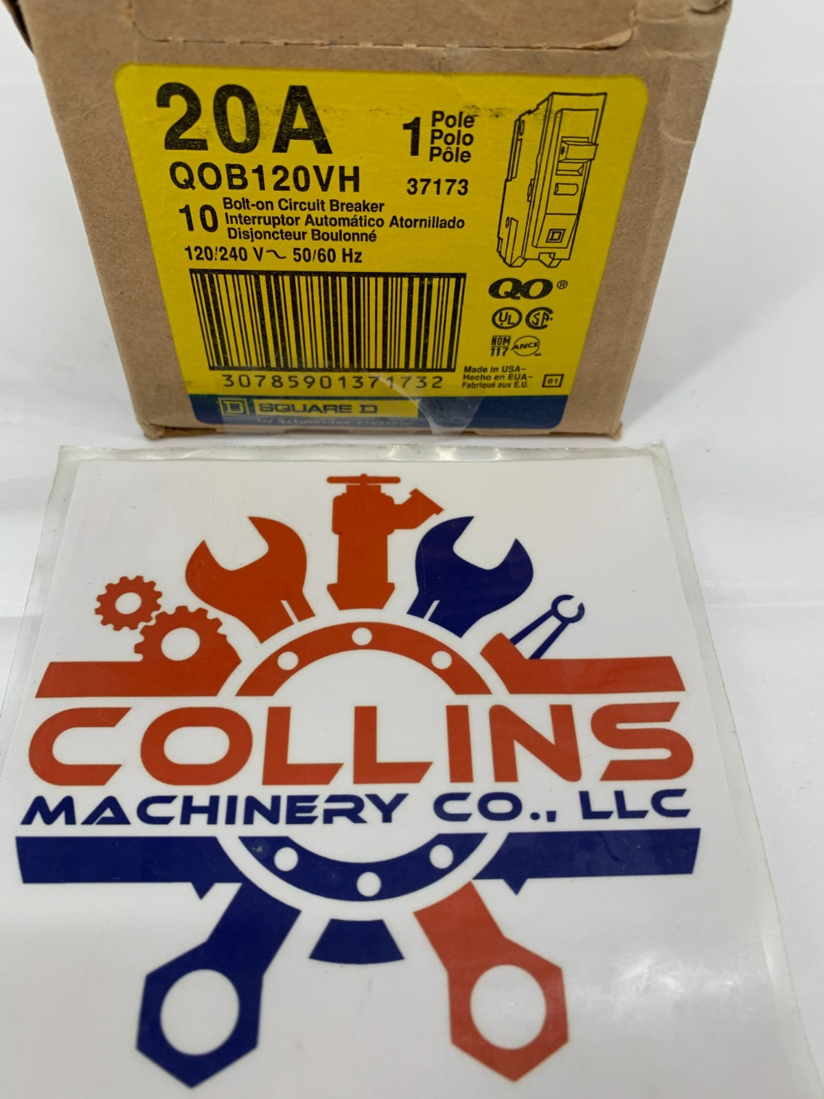 Square D QOB120VH Bolt-On 1P 20A 120/240VAC 22kA Circuit Breaker Lot of 10