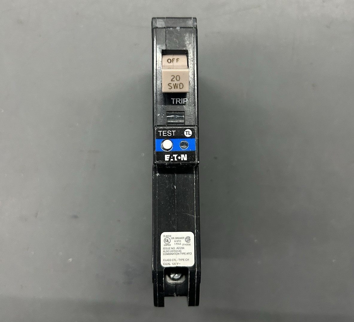 Eaton CHFP120DF 20A 1-Pole Dual Purpose AFCI/GFCI Plug-On Neutral Breaker NIB