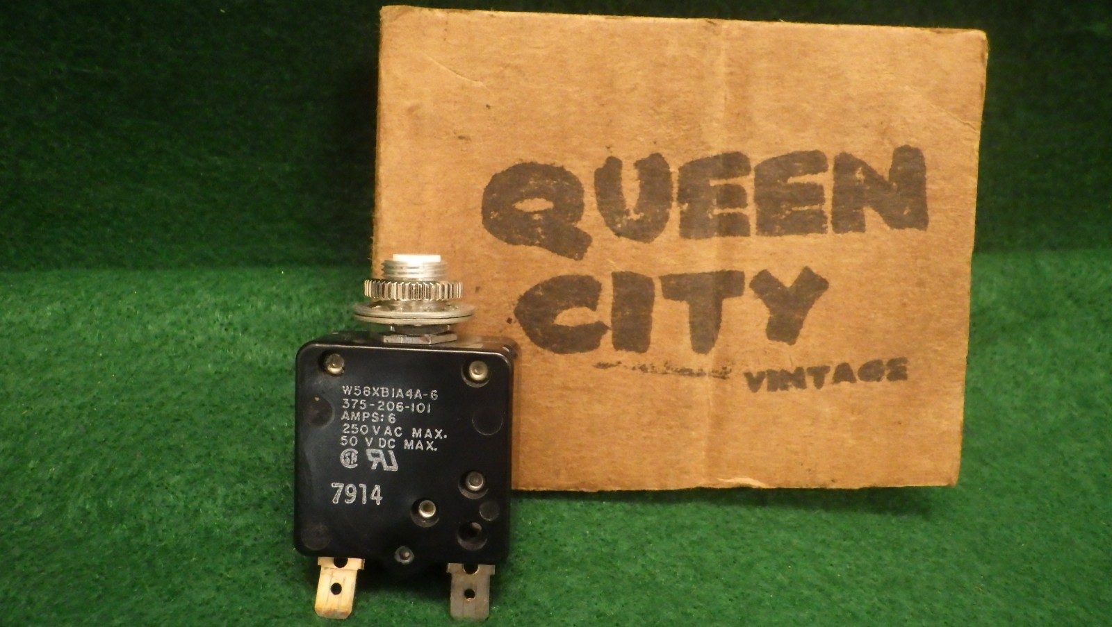 Vintage AMF/Potter Brumfield 6A Circuit Breaker 375-206-101 250VAC/50VDC