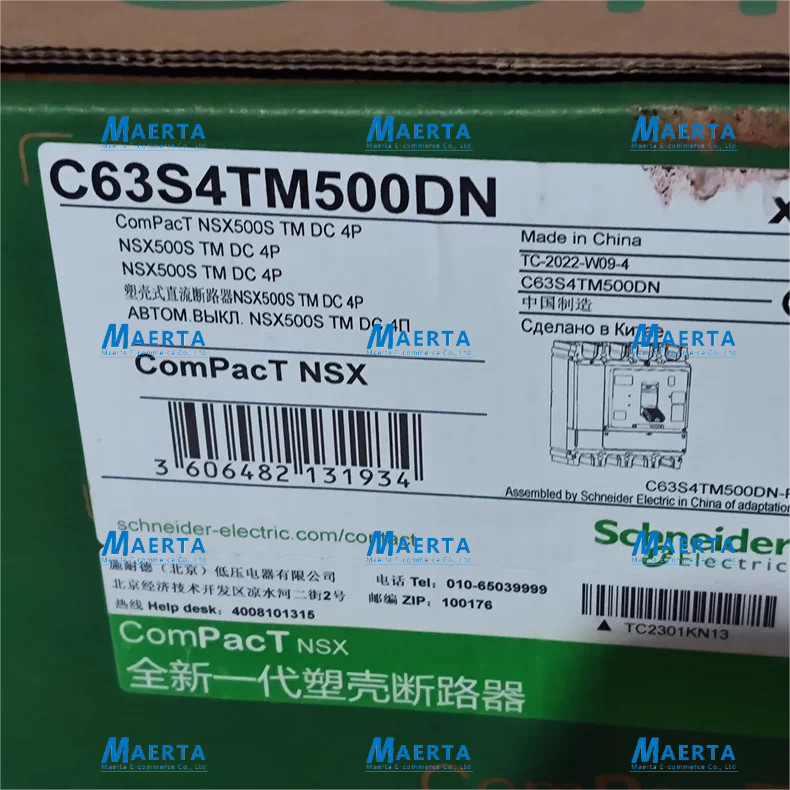 New C63S4TM500DN ComPacT NSX500S TM DC 4P Molded Case Circuit Breaker By FedEx