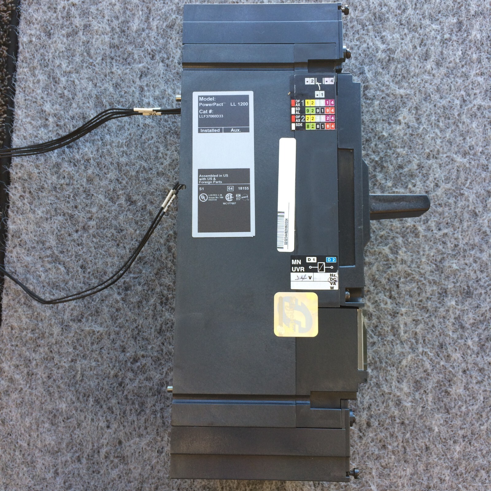 SQUARE D Power Pact LLF37060D33 600V 600A 3 pole NTO – NEW TAKE OUT