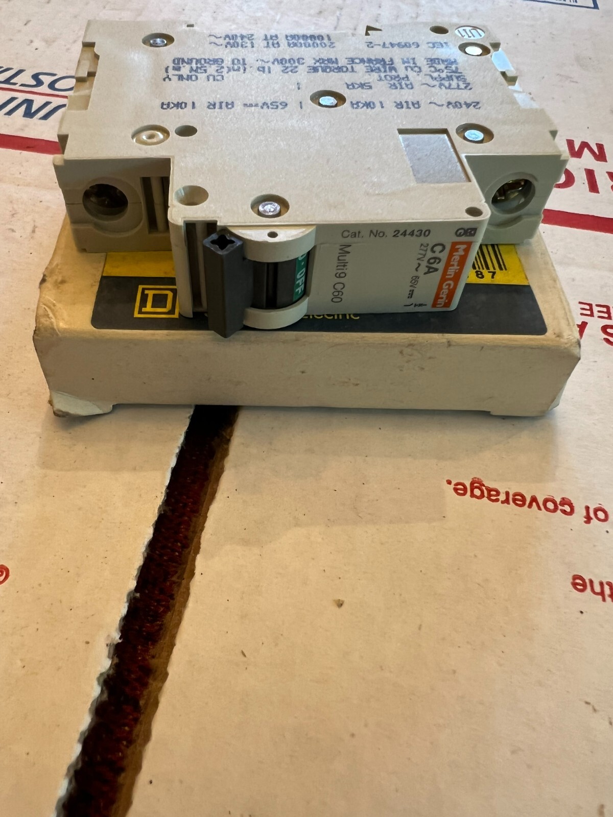 NIB SQUARE D MULTI 9 C60 MINIATURE SUPPLEMENTARY PROTECTOR 24430 surplus