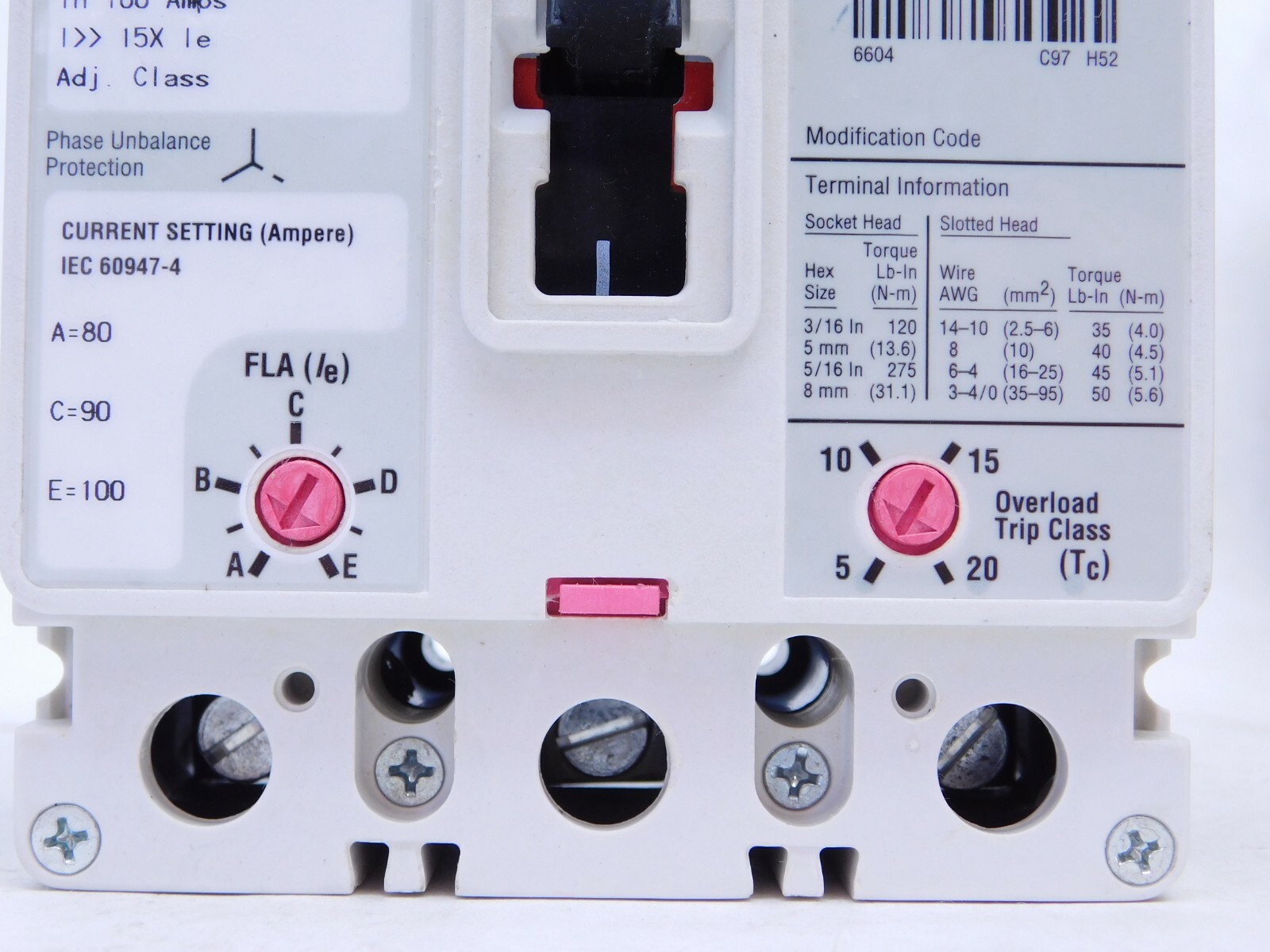 Eaton Solid State Motor Circuit Protector HFWMP3100JL 100-Amp 609-VAC 3-Pole VN