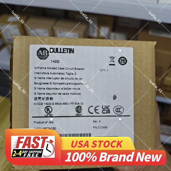 2023 NEW Sealed 140G-G6C3-C80 AB Circuit Breaker 80A 3-Pole 480V Free Ship