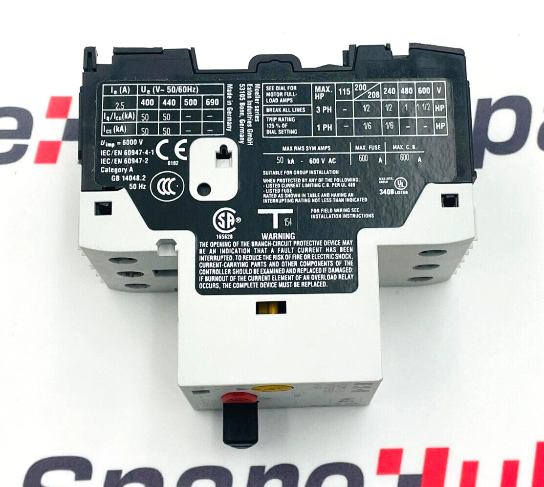 EATON PKZM01-2,5 Motor Protection Circuit Breaker XTPB2P5BC1
