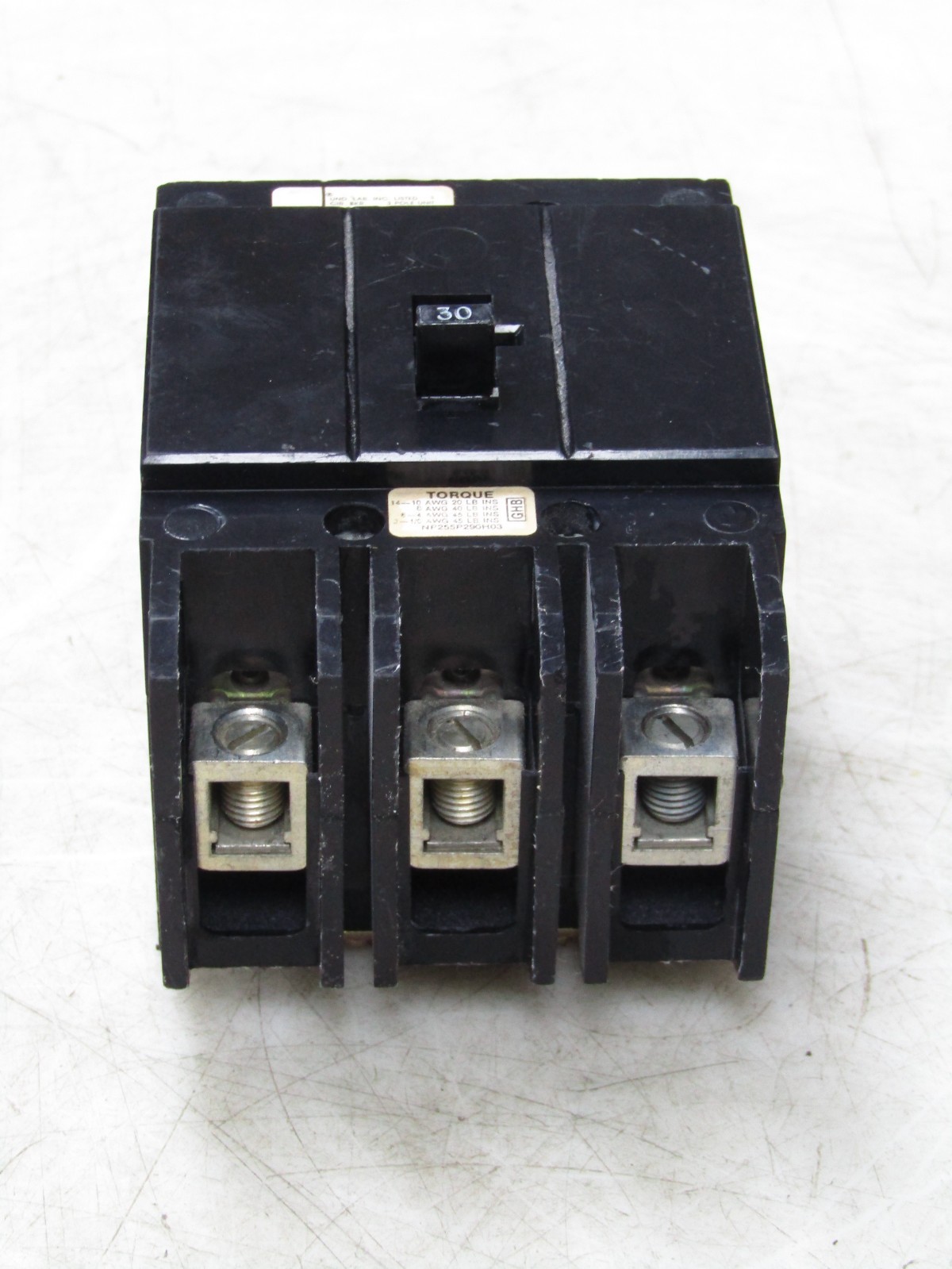 🙌 WESTINGHOUSE 30 AMP CIRCUIT BREAKER 277/480 VAC 125/250 VDC 3 POLE GHB3030