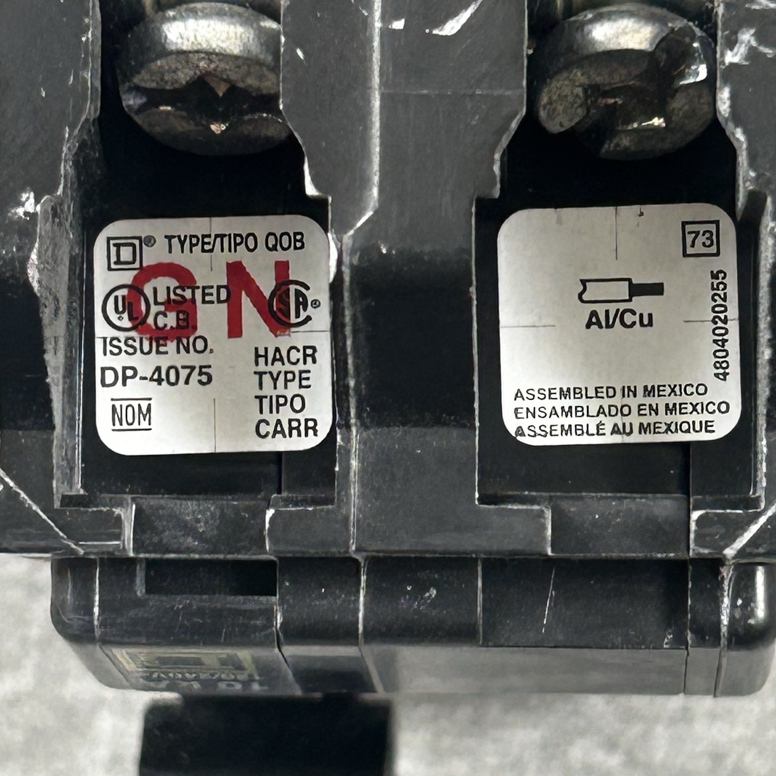 Square D QOB220 20 Amp 10K 2-Pole Circuit Breaker – New