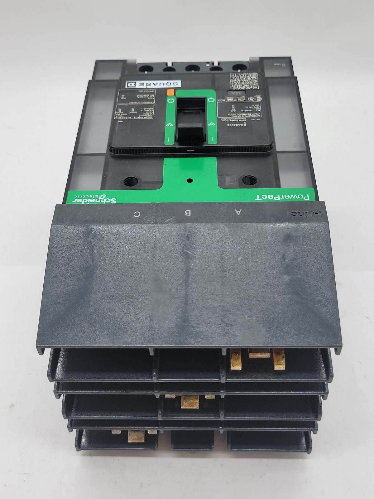 Square D BGA34035Y PowerPact I-Line Circuit Breaker 35A 3P 3PH 480V BG35