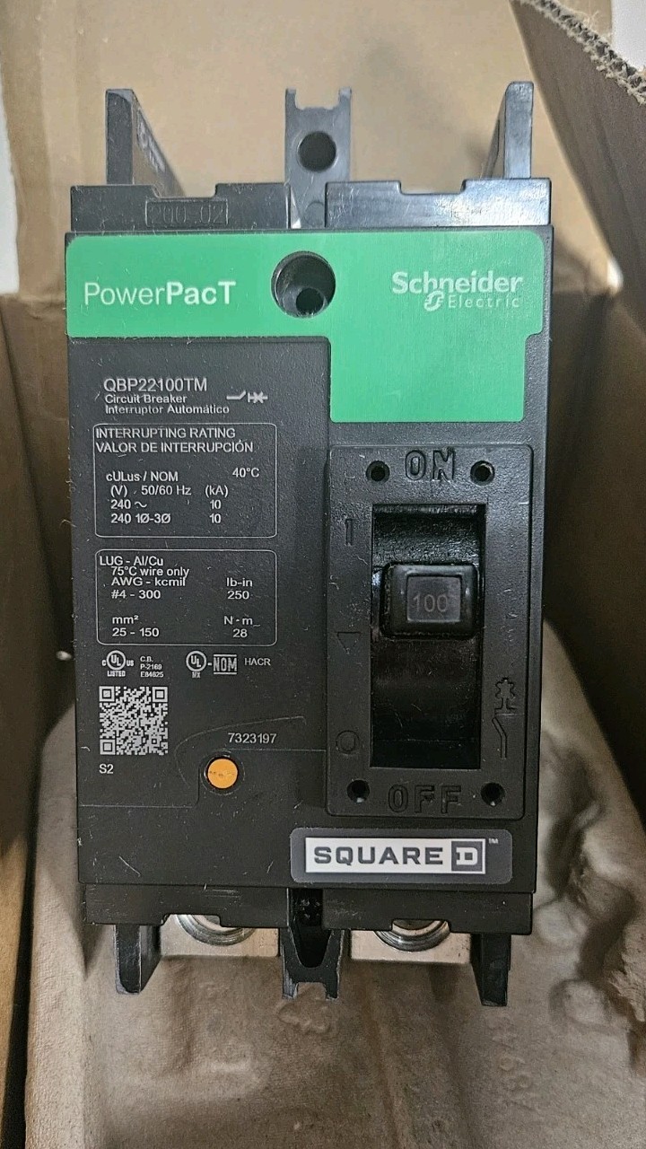POWERPACT Square D 100Amp 2 pole circuit breaker QBP22100TM