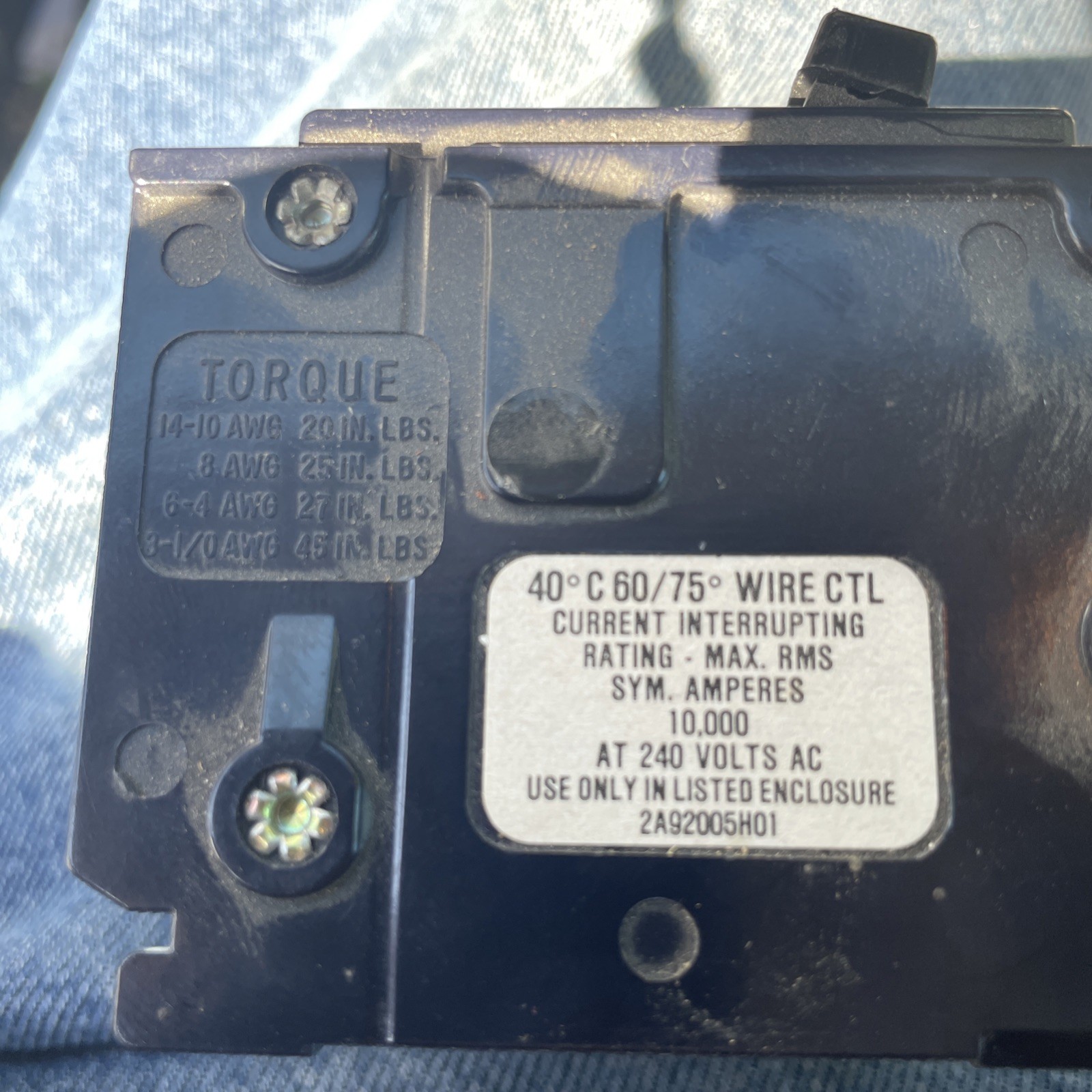 Eaton Cutler Hammer BR3100 Amp 120/240 Volts 3-Pole Circuit Breaker