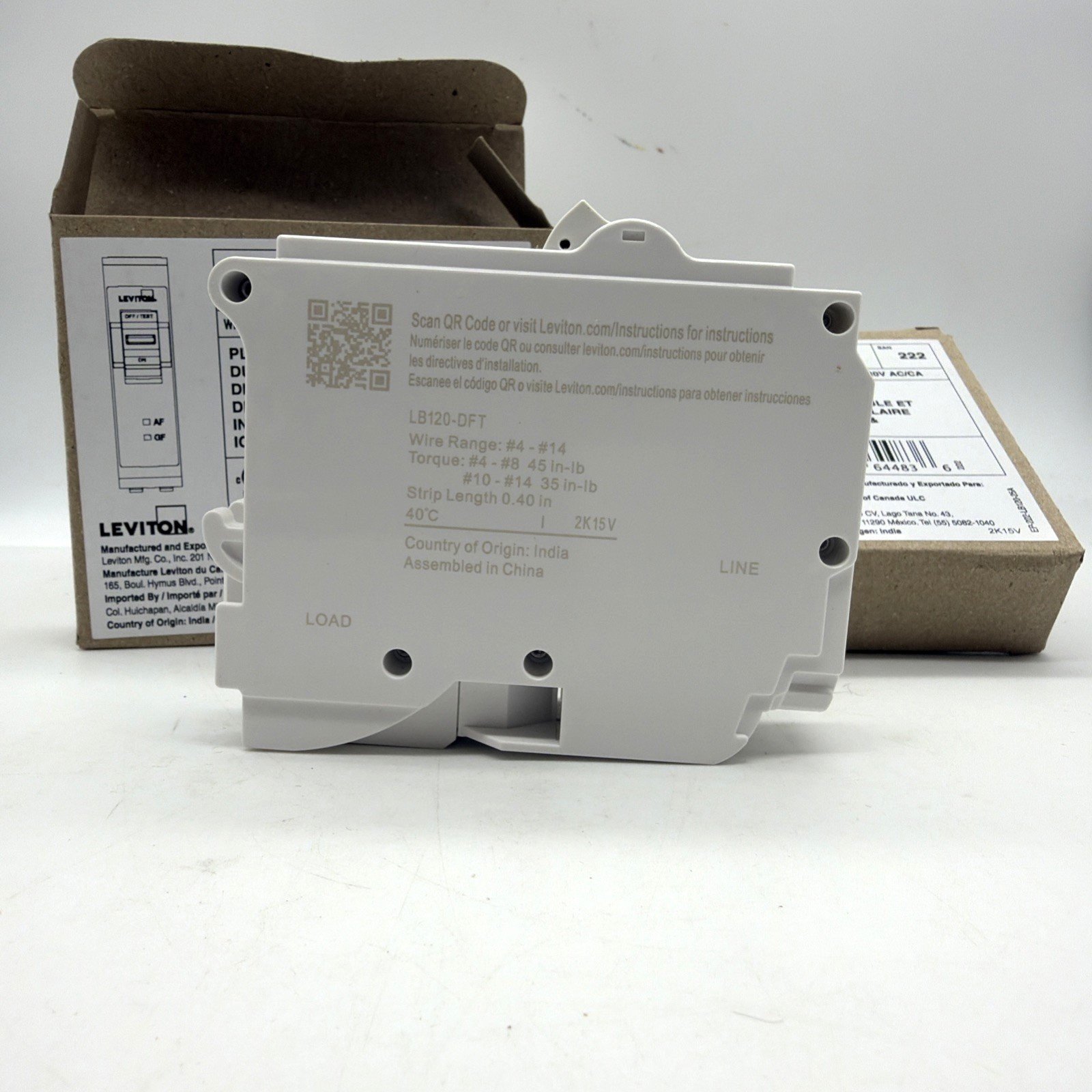 Leviton LB120-DFT 20A 1-Pole AFCI/GFCI Dual Function Circuit Breaker NEW 10X