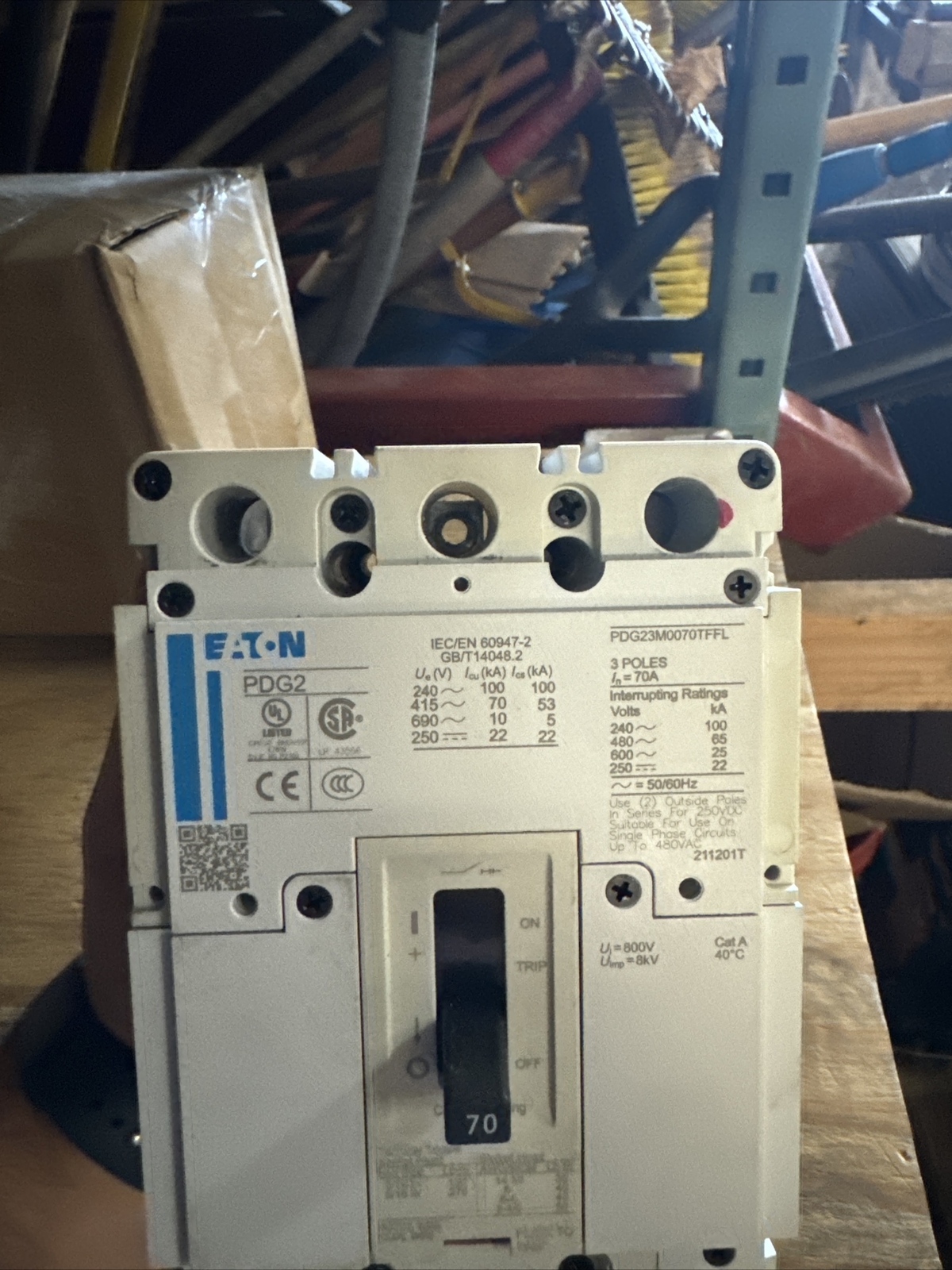 Eaton PDG23M0070TFFL 70A 240-600V Circuit Breaker – White
