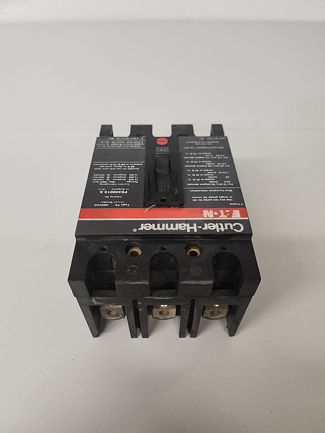 Cutler-Hammer Eaton Circuit Breaker FS340015A