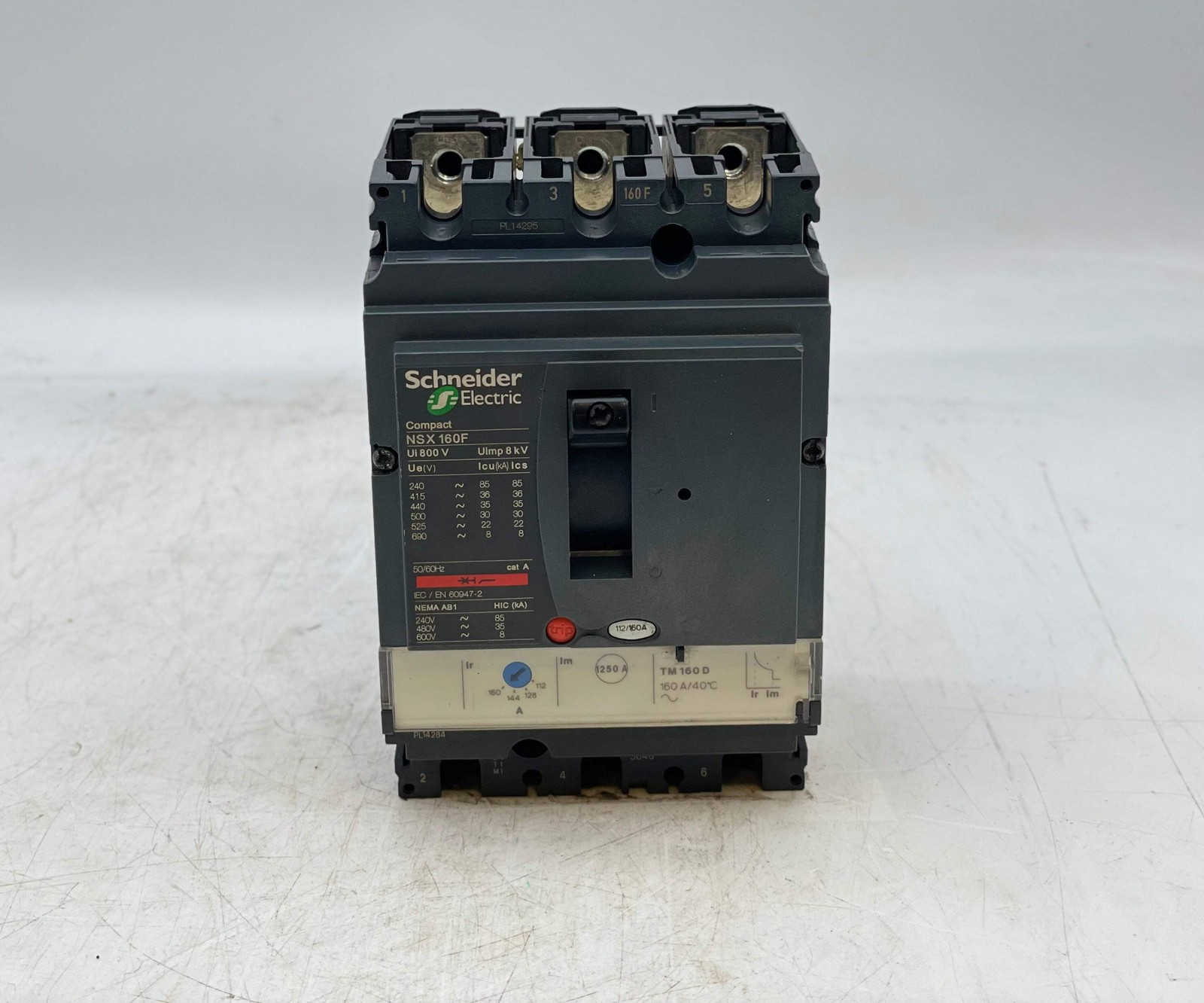 Schneider Electric LV430630 NSX160F Compact Circuit Breaker, 160A 3P (Used)