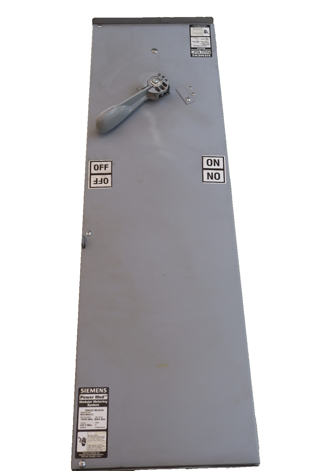 Siemens Power Mod 800A Modular Metering System WS1800CU Switch Module 1ph 240v