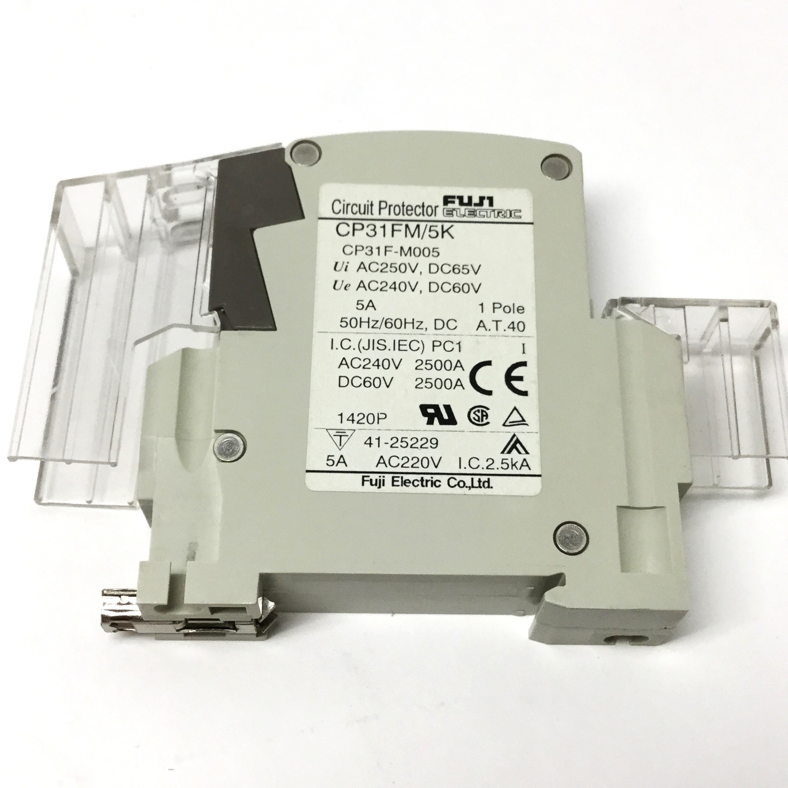 Fuji CP31FM/5K Circuit Breaker 1-Pole, Medium Delay Trip, 5A, 240VAC/60VDC