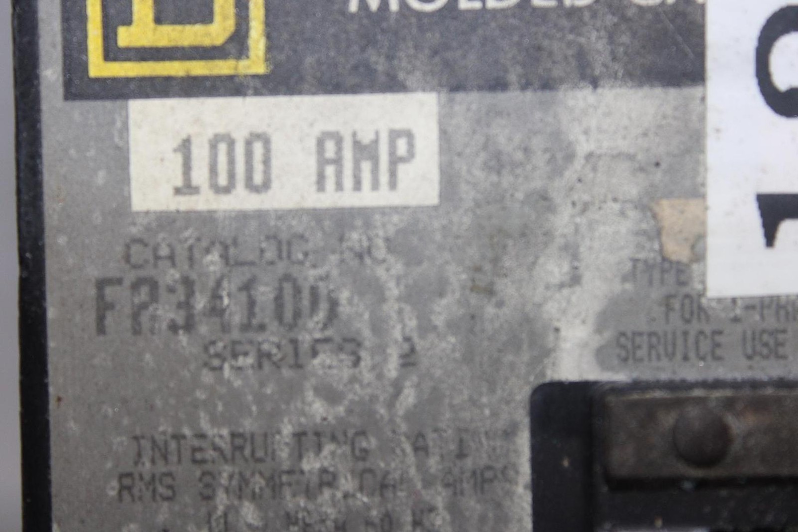 SQUARE D I-LINE CIRCUIT BREAKER FA34100 100 AMP 480 VAC 3-POLE *FADED TAG*