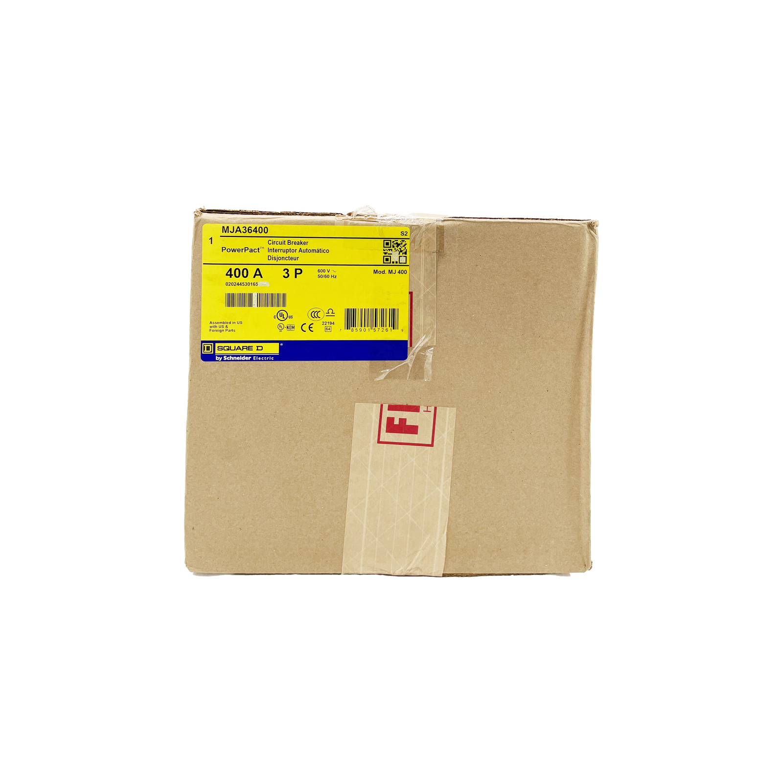 NEW – SQUARE D – MJA36400 – CIRCUIT BREAKER, PowerPacT M, 400A, 3 pole, 600VAC