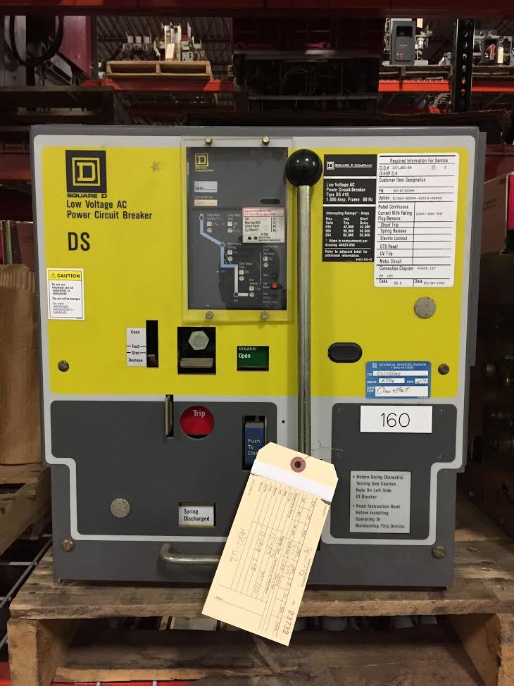 Square D DS-416 1600A MO/DO LSI Air Circuit Breaker