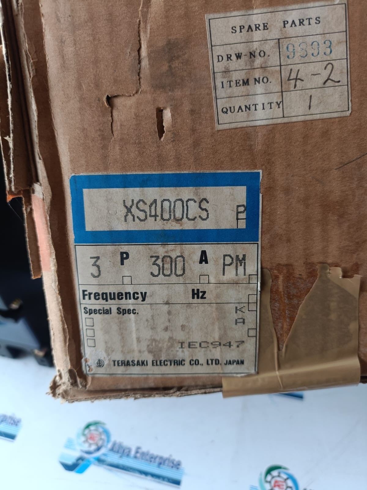 TERASAKI TEMBREAK XS400CS 300A 3POLE CIRCUIT BREAKER FREE FAST SHIPPING