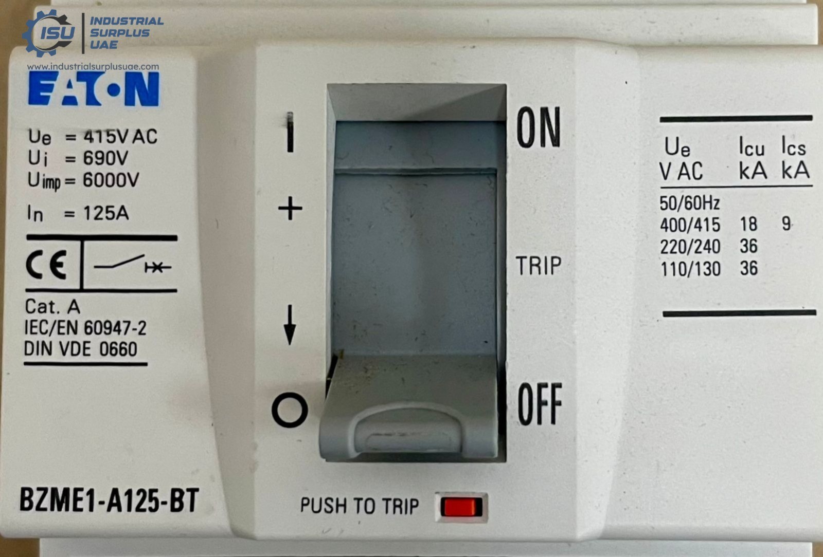 Eaton BZME1-A125-BT Molded case circuit-breaker 125 Amps 3P #New