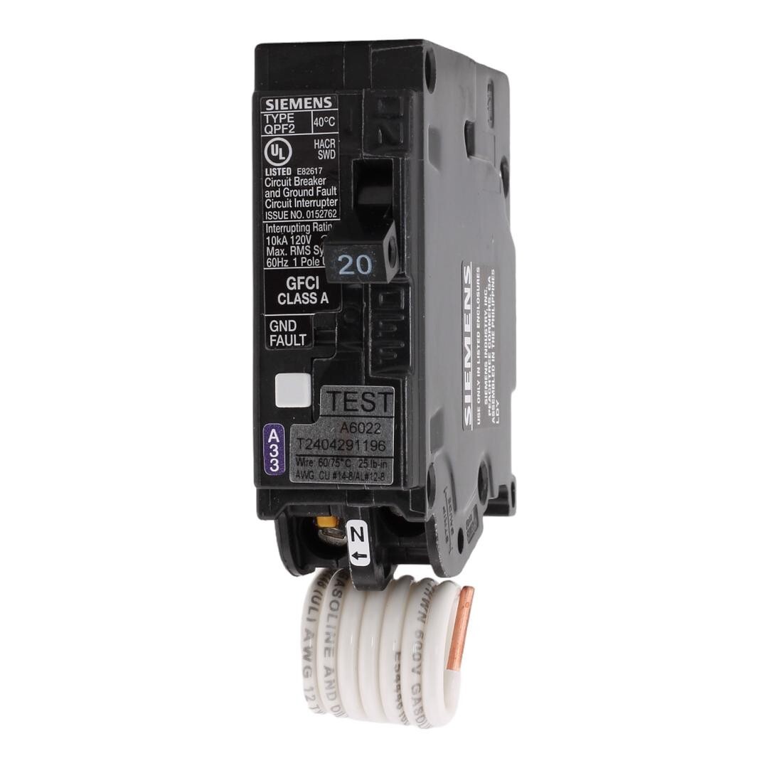 NEW Siemens QF120A 20 Amp 1 Pole 120V 10kA GFCI Circuit Breaker