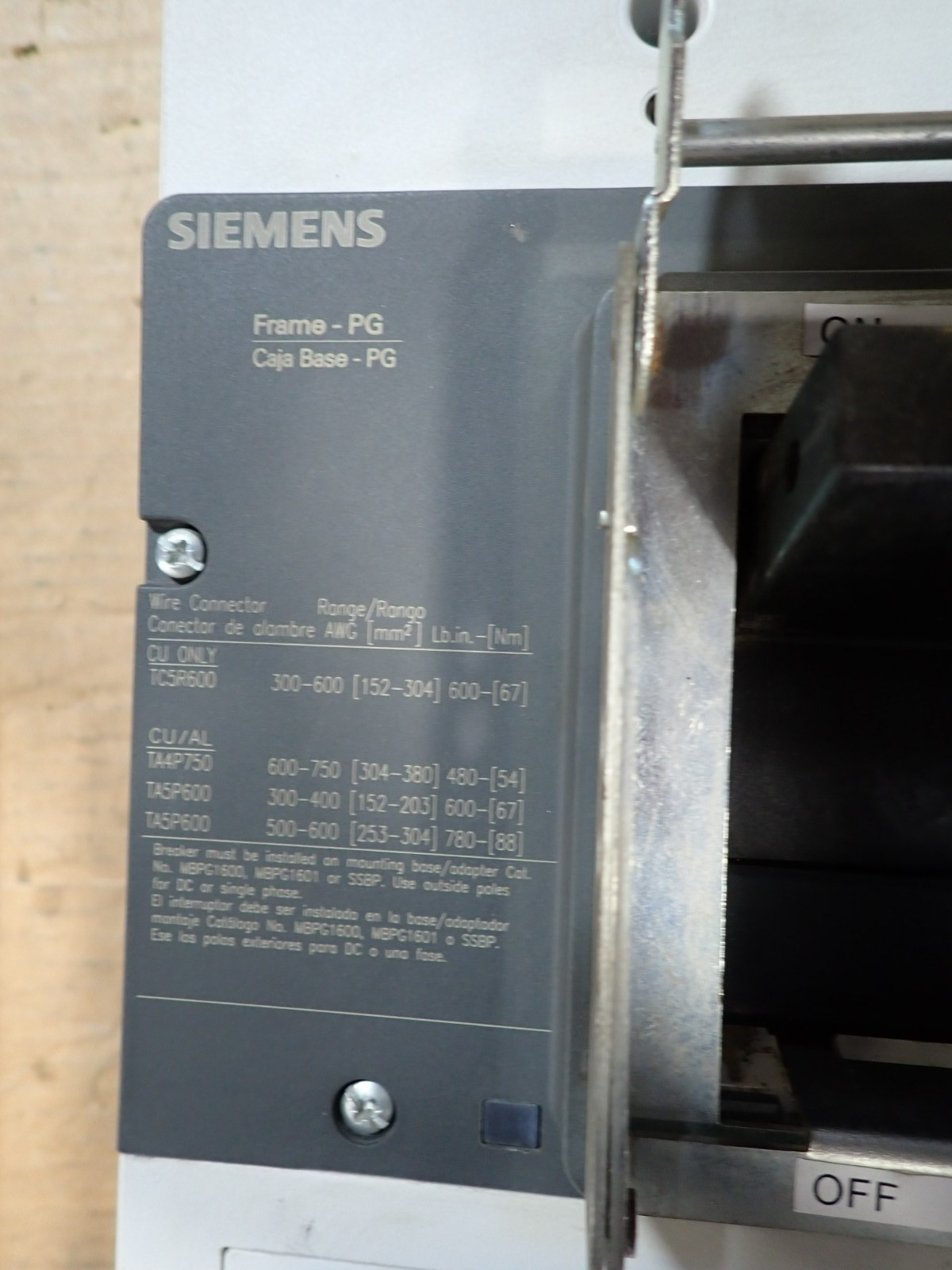 SIEMENS NPX3B160 3VL8116-1KN30-0AA0 1600 amp 3P NPG 35kA@480v Breaker -TESTED
