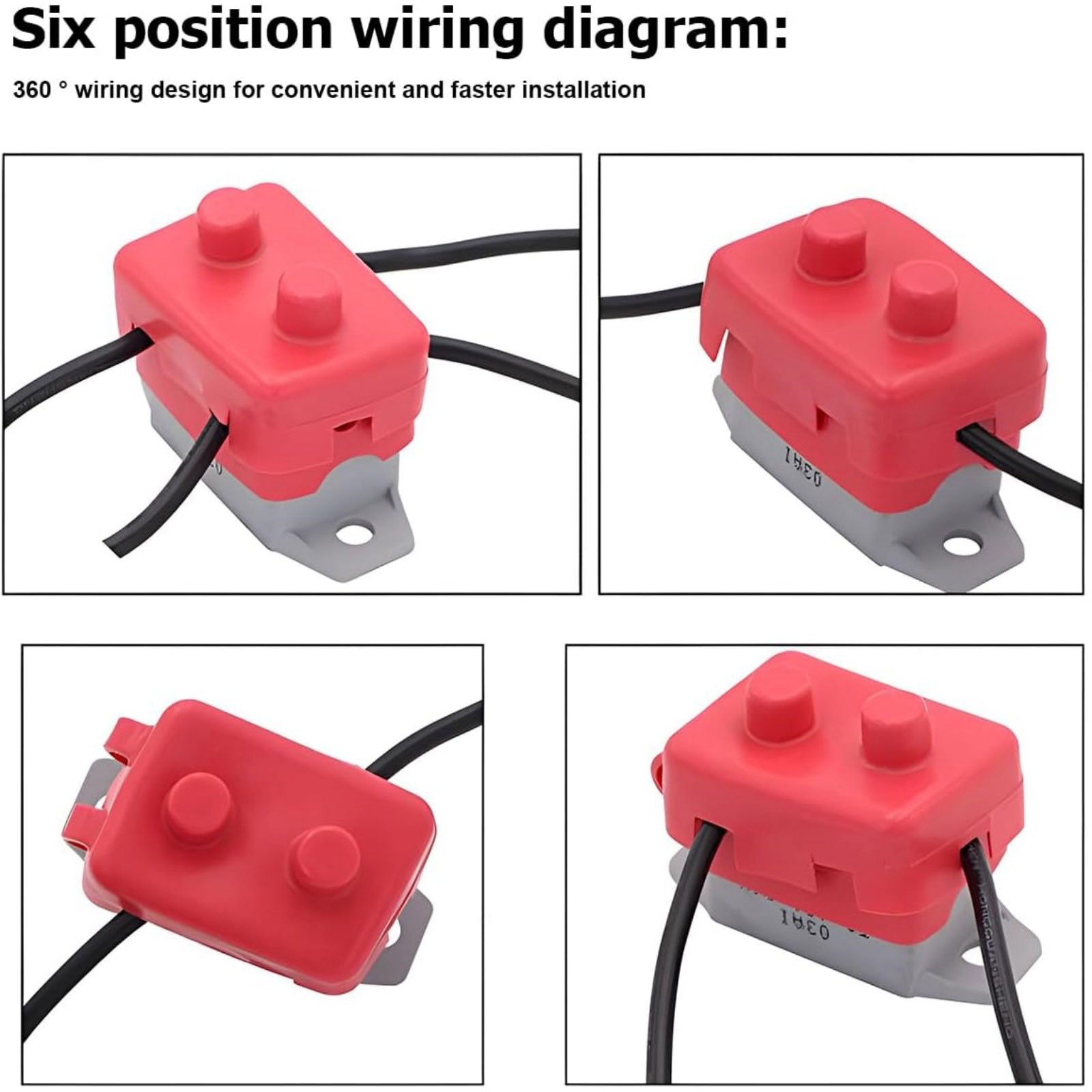 Thermal Protection 50A Circuit Breaker Auto Reset DC12V/24V For Heavy Duty Use