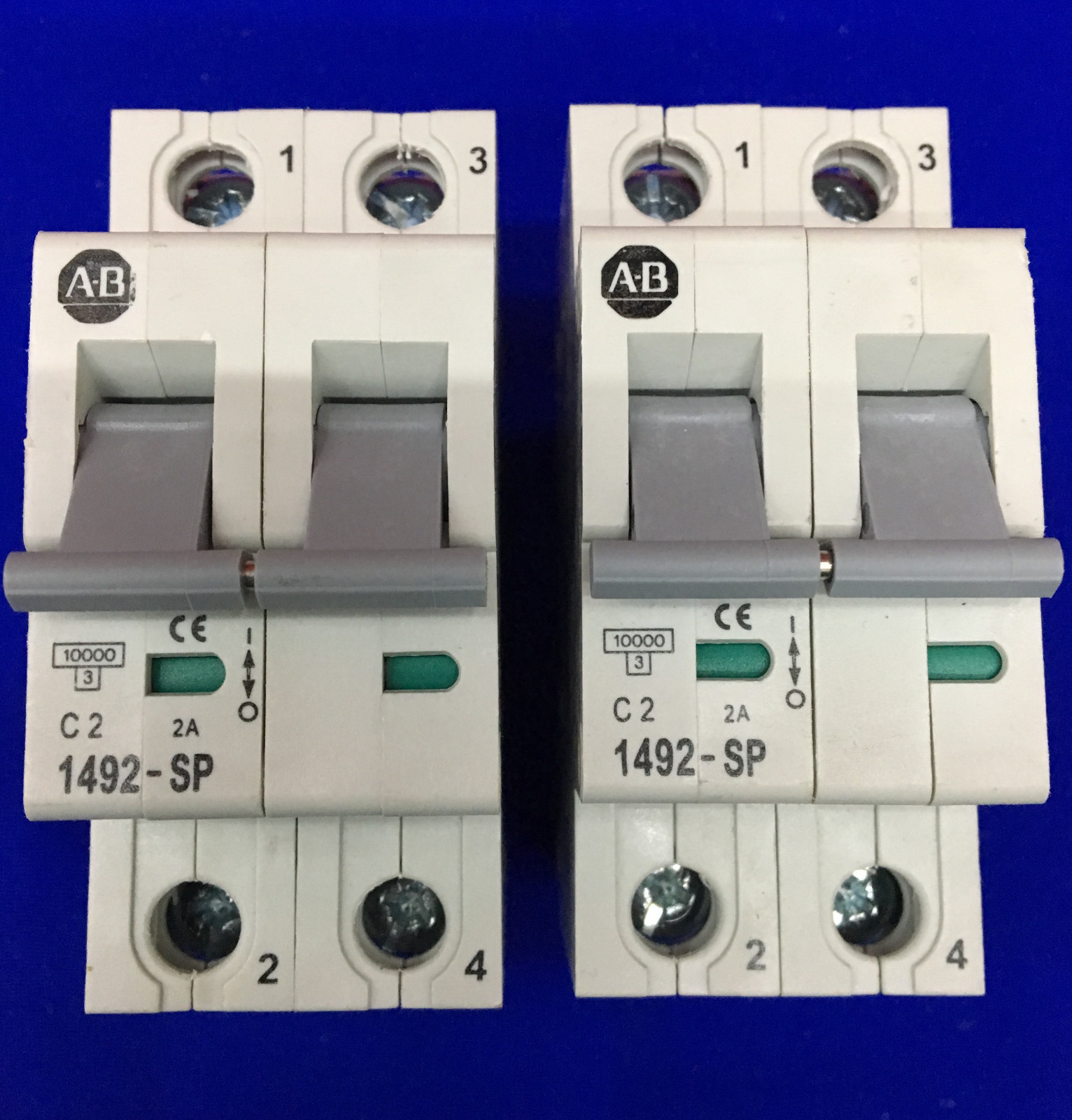 QTY 2 – Allen-Bradley AB 1492-SP / 1492-SP2C020 SER C CIRCUIT BREAKERS