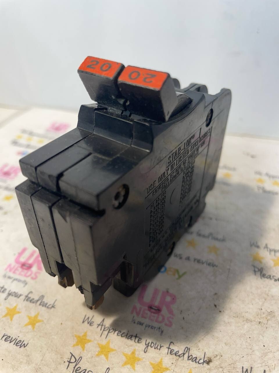 FPE NC220 Stab-Lok Breaker Mini THIN Type NC 2 Pole 20 Amp 120/240VAC