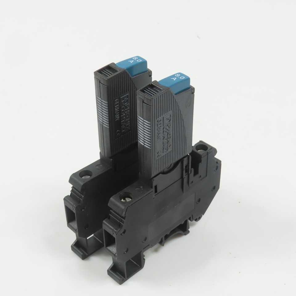 Phoenix TCP 8.0A Thermal Device Circuit Breaker W/ UK 6-FSI/C Base Lot Of 2