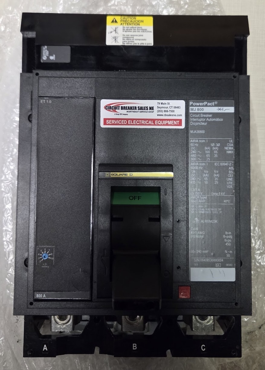 Square D MJA36400 600VDC 3 Poles Line Circuit Breaker
