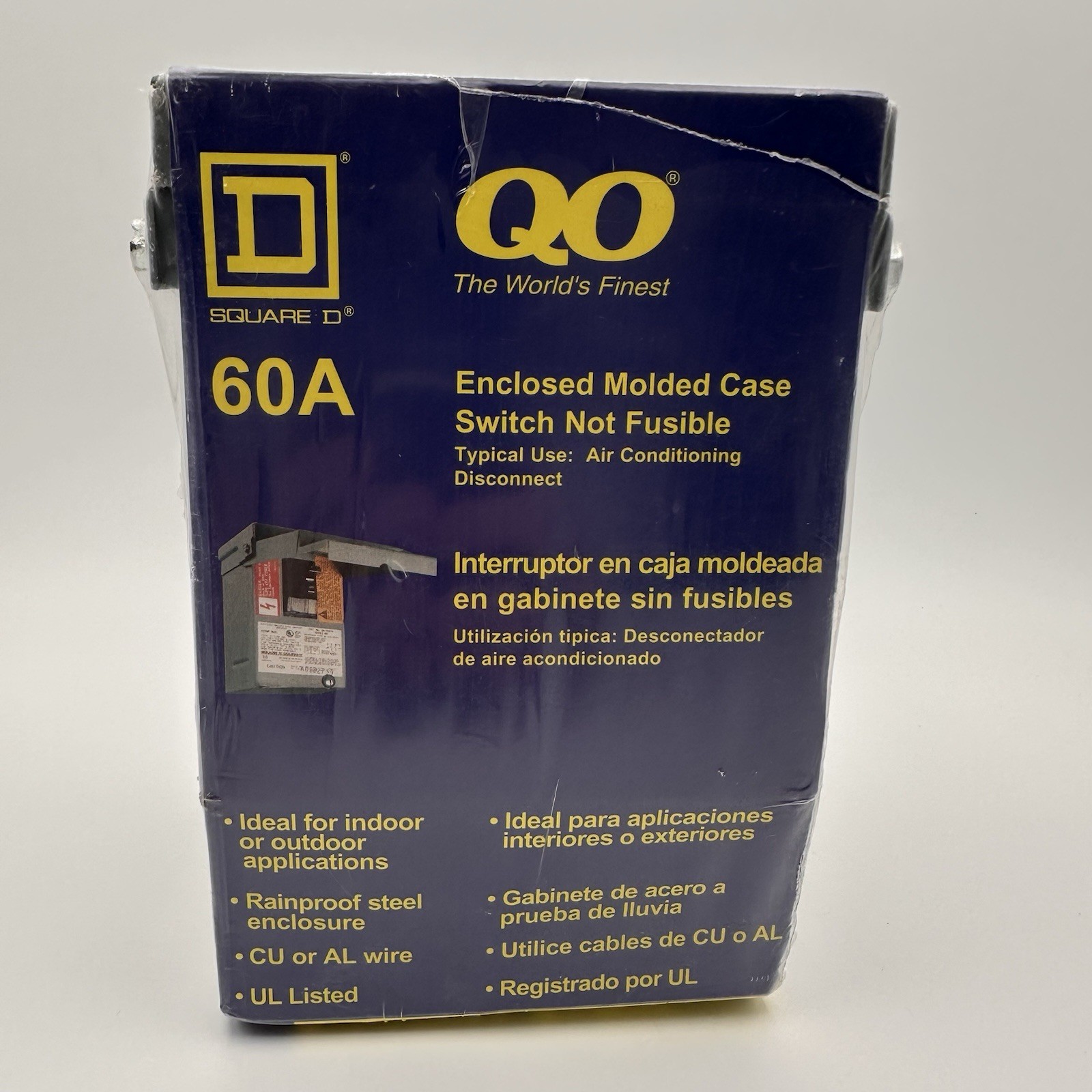 Square D 60A 60 Amp Enclosed Molded Case Switch Non-Fusible Circuit Breaker
