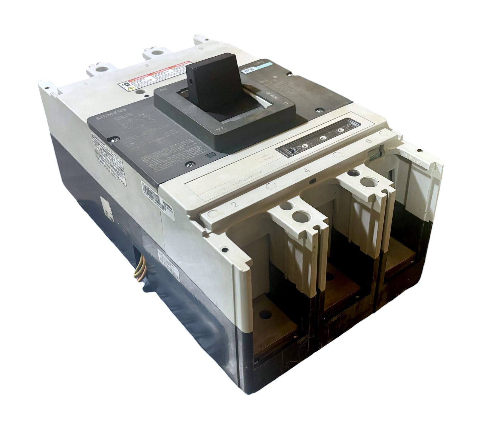 Siemens NPY3P160 3P 1600A 600V Breaker w/Aux, Trip Unit (NOLUGS)